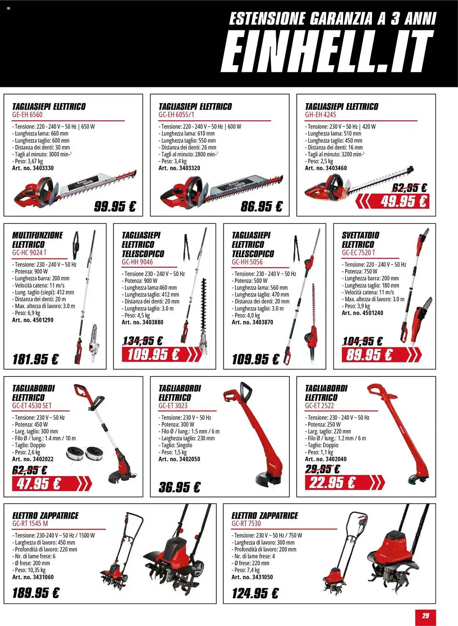 Volantino Einhell da 1 ottobre a 31 gennaio di 2026 - Pagina del volantino 29