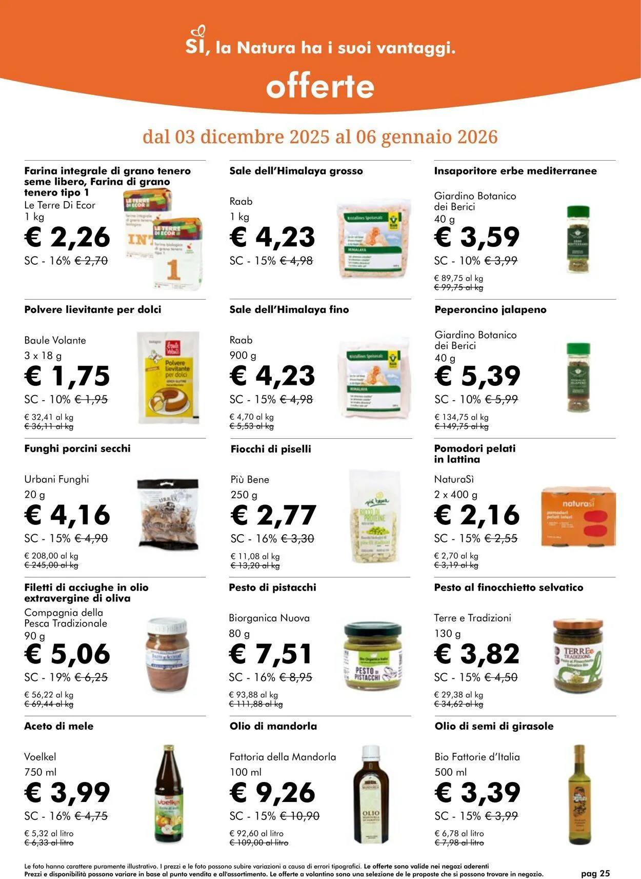 Natura Sì Volantino attuale da 1 gennaio a 15 gennaio di 2026 - Pagina del volantino 25