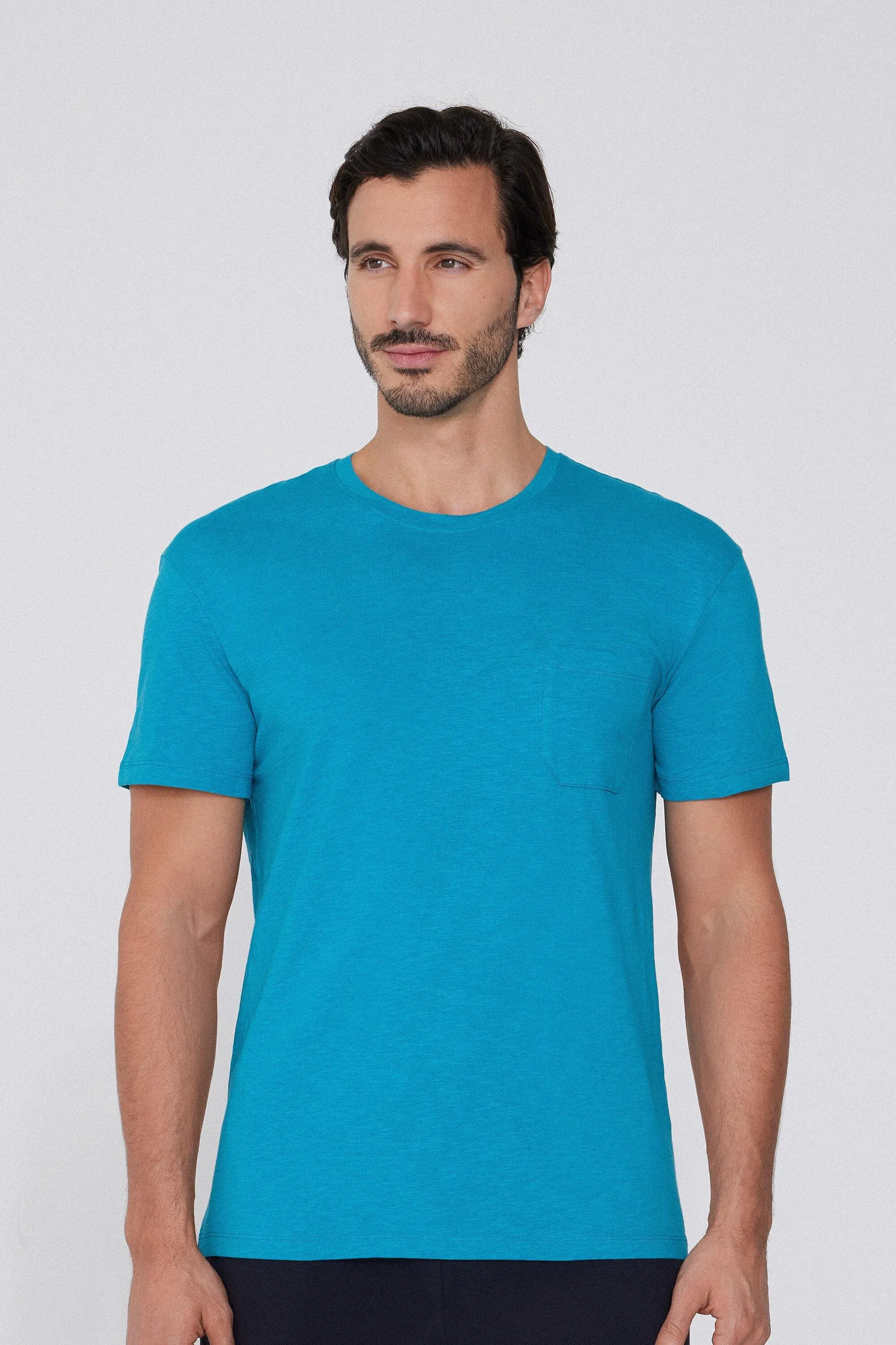 T-Shirt con Taschino in Cotone