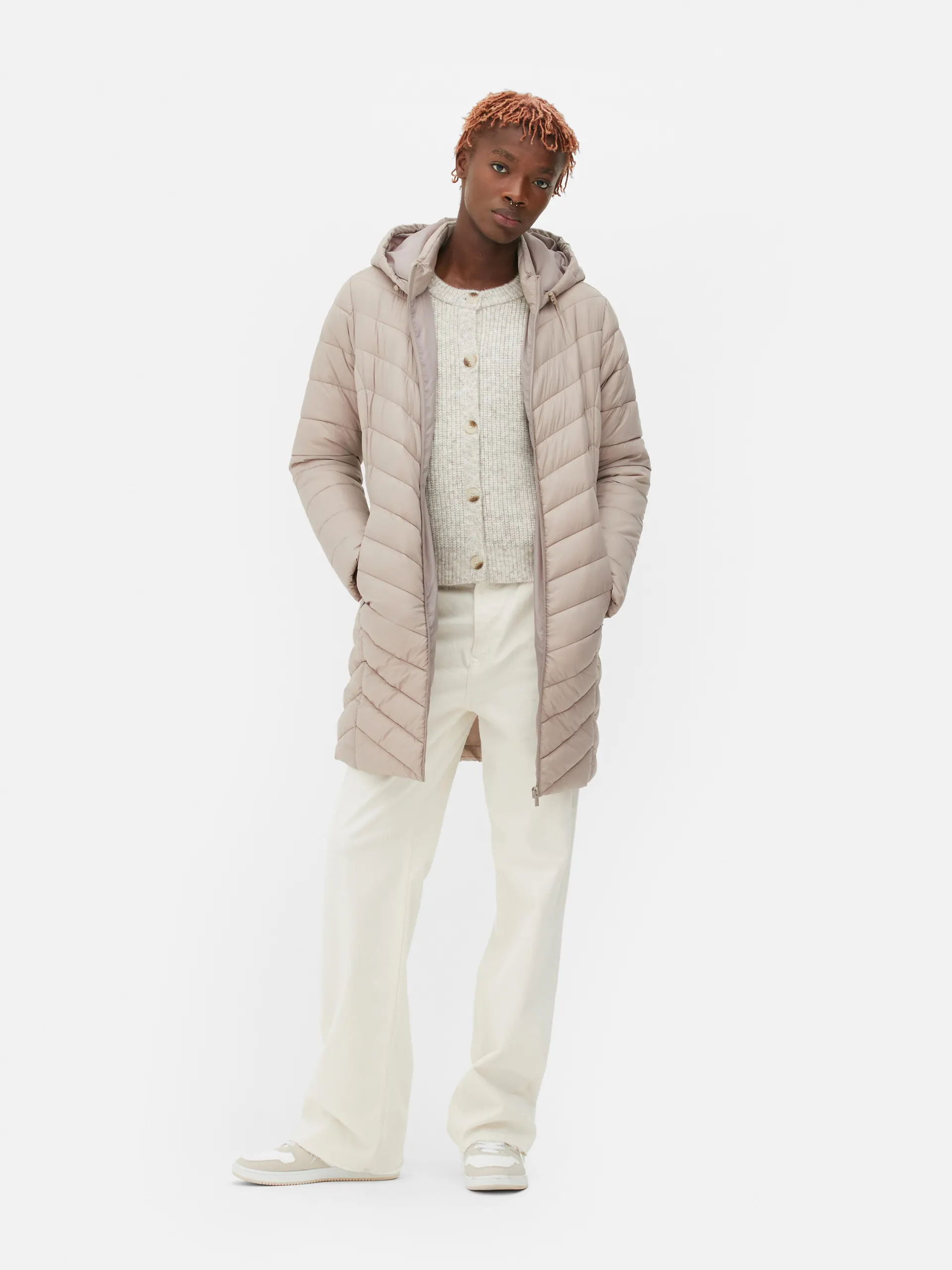 Piumino lungo ultraleggero