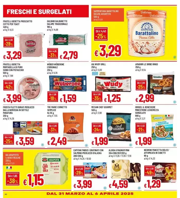 GALASSIA BUONO SPESA 20% + GRANDI MARCHE SC.FINO 50% da 26 marzo a 6 aprile di 2025 - Pagina del volantino 20