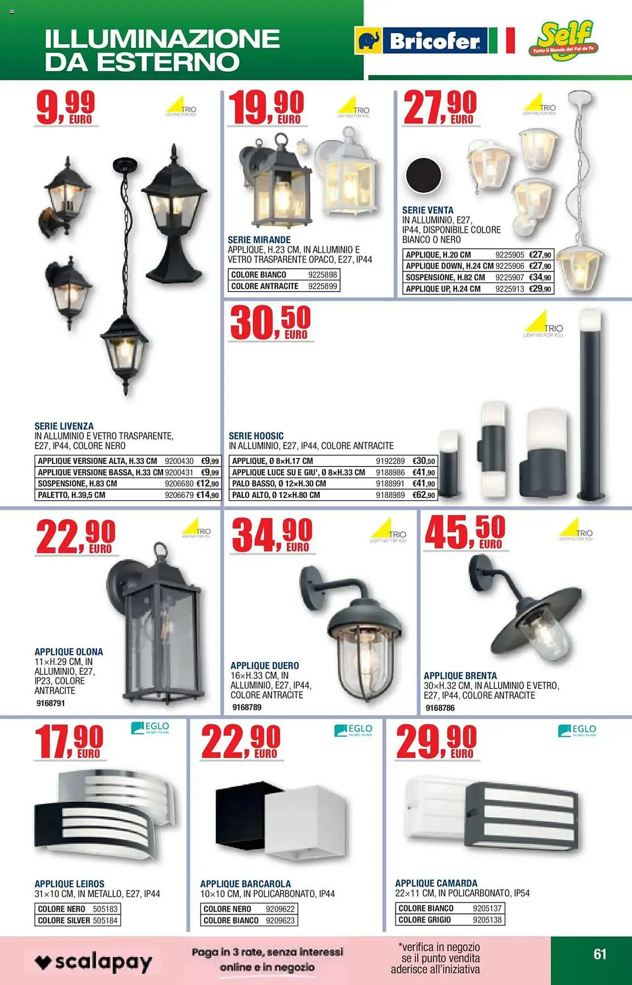 Volantino Bricofer da 27 maggio a 30 settembre di 2025 - Pagina del volantino 61