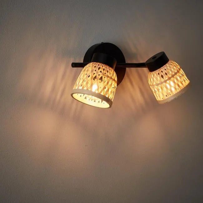 Barra di faretti 2 luci Ninon nero in metallo E14 INSPIRE Vedi i dettagli del prodotto