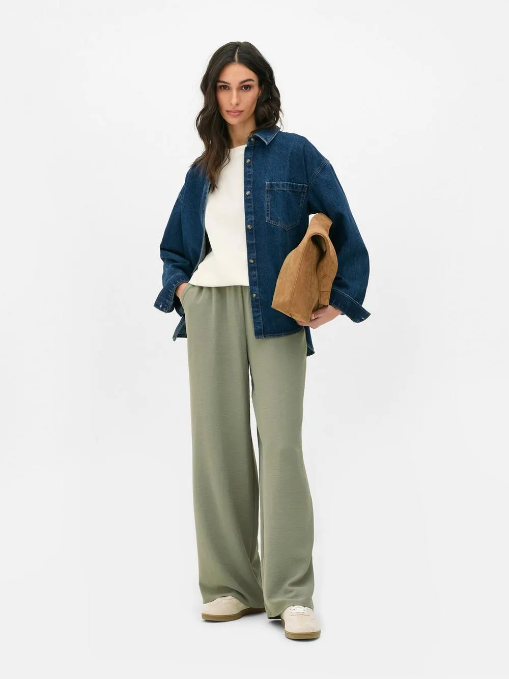 Pantaloni pull-on a gamba larga