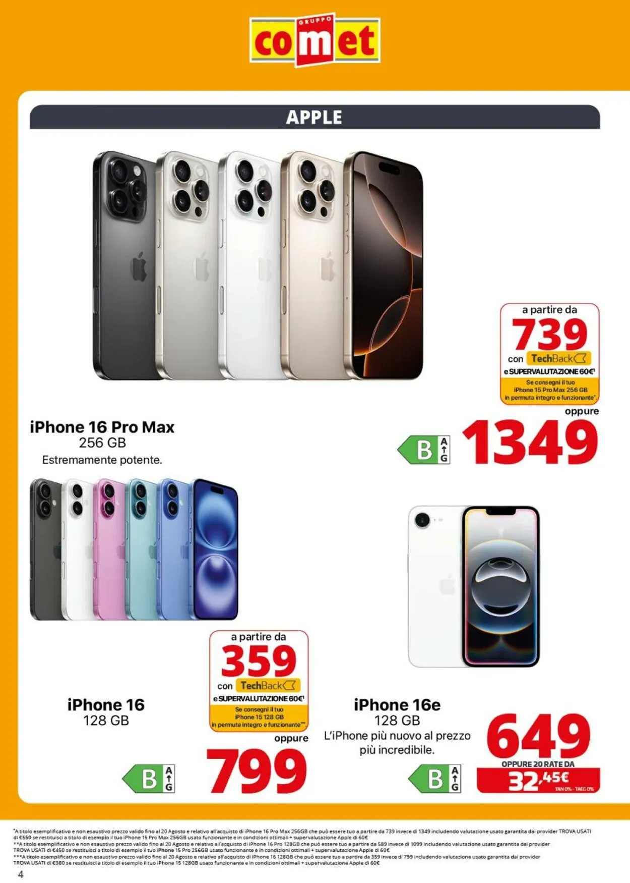 Comet Volantino attuale da 1 agosto a 20 agosto di 2025 - Pagina del volantino 4