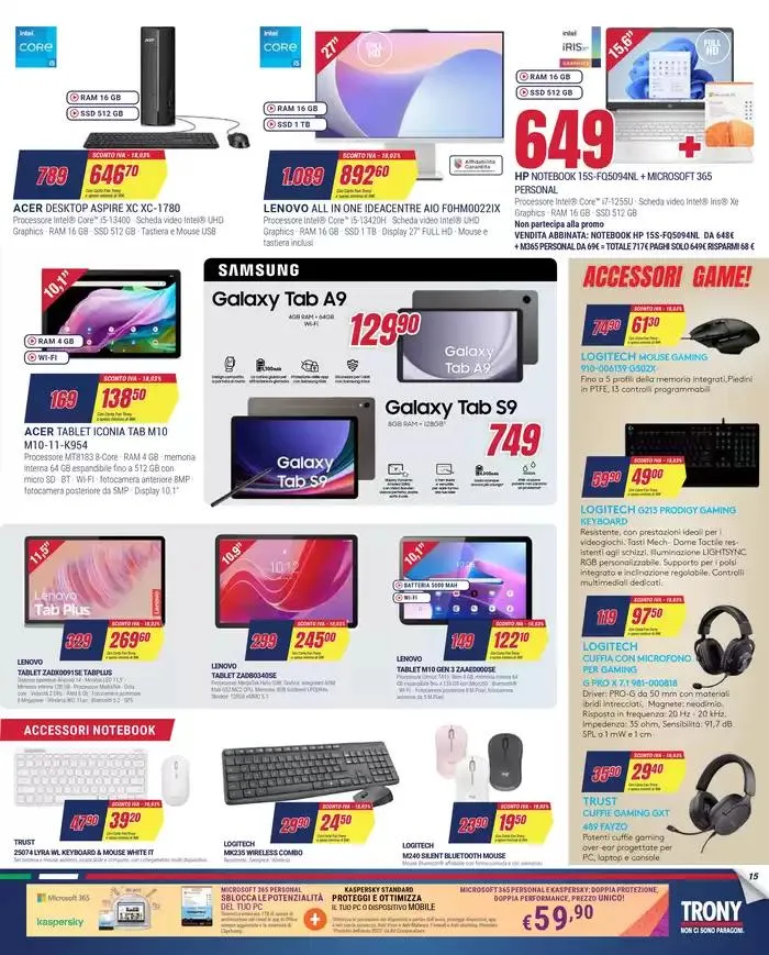 SCONTO IVA da Trony! da 26 settembre a 16 ottobre di 2024 - Pagina del volantino 15