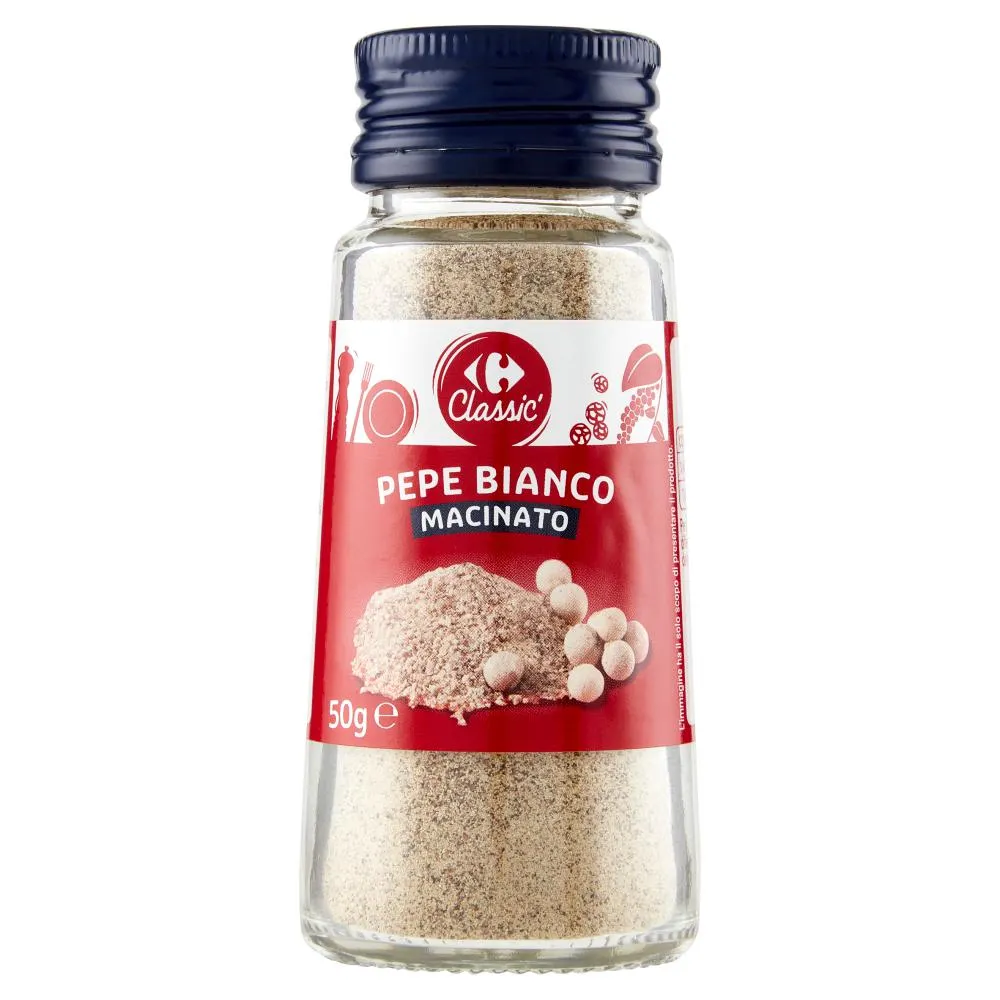 Carrefour Classic Pepe Bianco Macinato 50 g