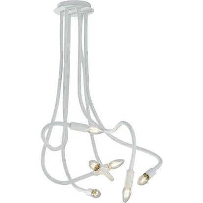 LUCE ambiente Design sospensione Lover braccia flessibili 6 luci bianco