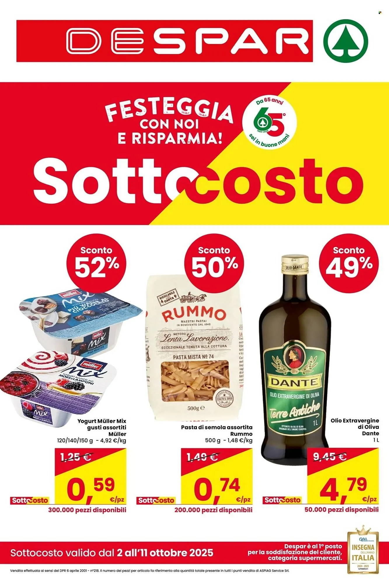 Volantino Despar da 2 ottobre a 11 ottobre di 2025 - Pagina del volantino 1