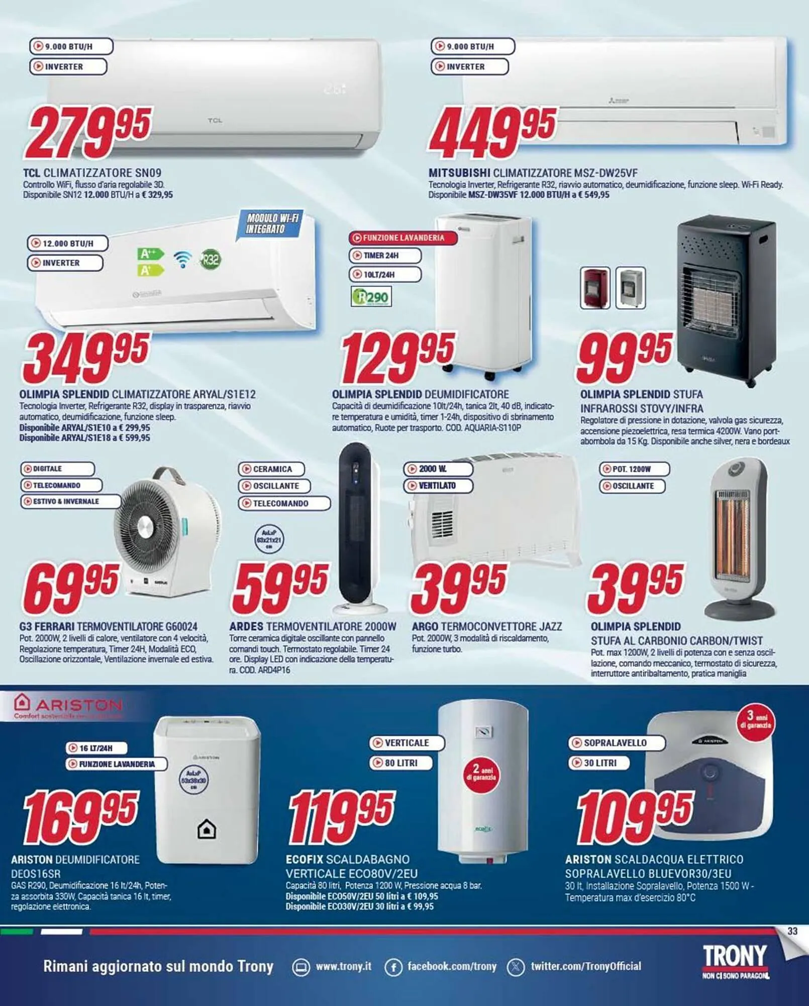 Volantino Trony da 27 dicembre a 14 gennaio di 2026 - Pagina del volantino 33