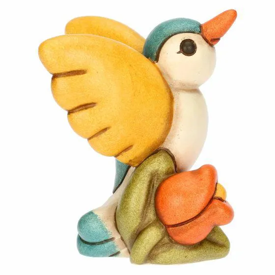 Colibrì Fly con fiore in ceramica Primavera da vivere, piccolo