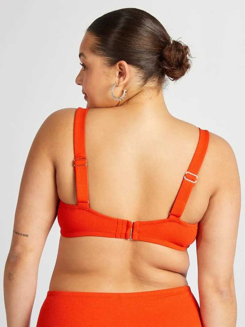 Reggiseno bikini tinta unita - ARANCIONE