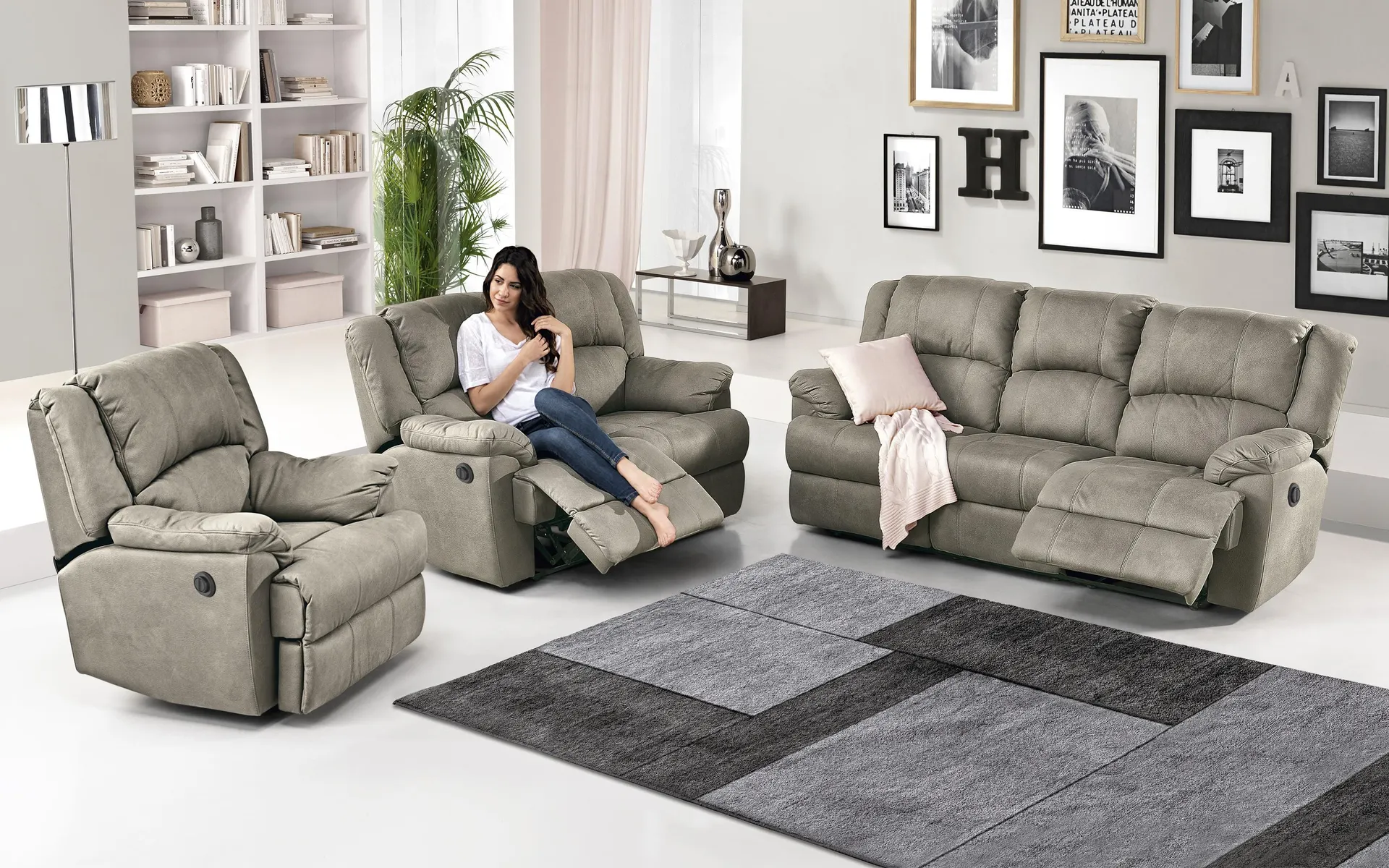 Divano 2 posti - recliner elettrico