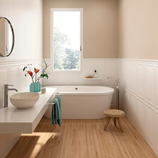 Piastrella da rivestimento interno 5 x 30.5 cm Sp. 20 mm rettificato New Classic Torello in maiolica smaltato opaco bianco 0.046 mq