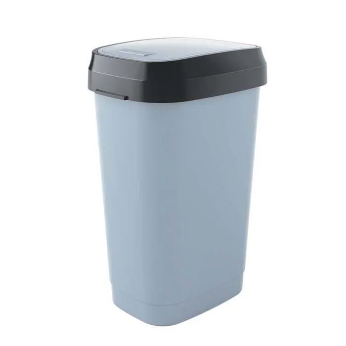 Keter Pattumiera swing bin, doppia opzione di apertura, cm 30,5x42xh.60, colore grigio