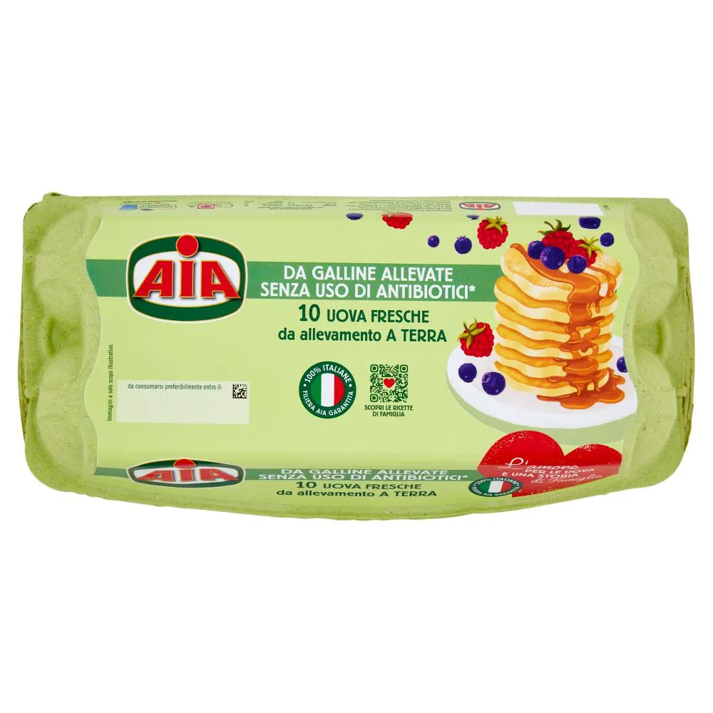 Aia 10 Uova Fresche da allevamento a Terra 530 g