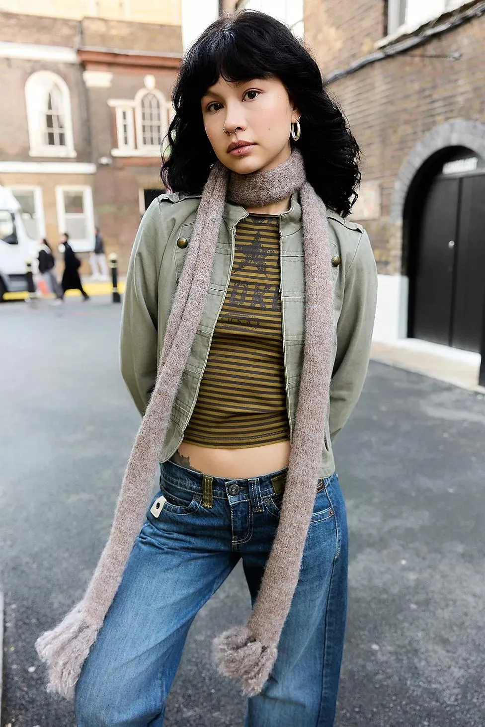 Sciarpa Skinny Morbida a Maglia UO Rory