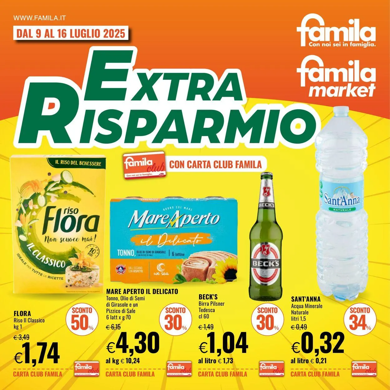 Famila Volantino attuale da 9 luglio a 16 luglio di 2025 - Pagina del volantino 1