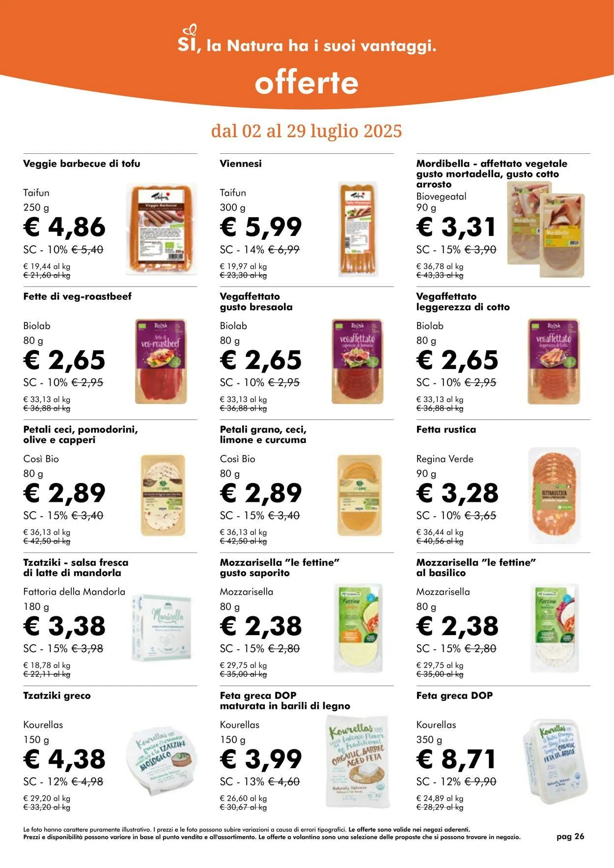 Natura Sì Volantino attuale da 1 luglio a 31 luglio di 2025 - Pagina del volantino 26