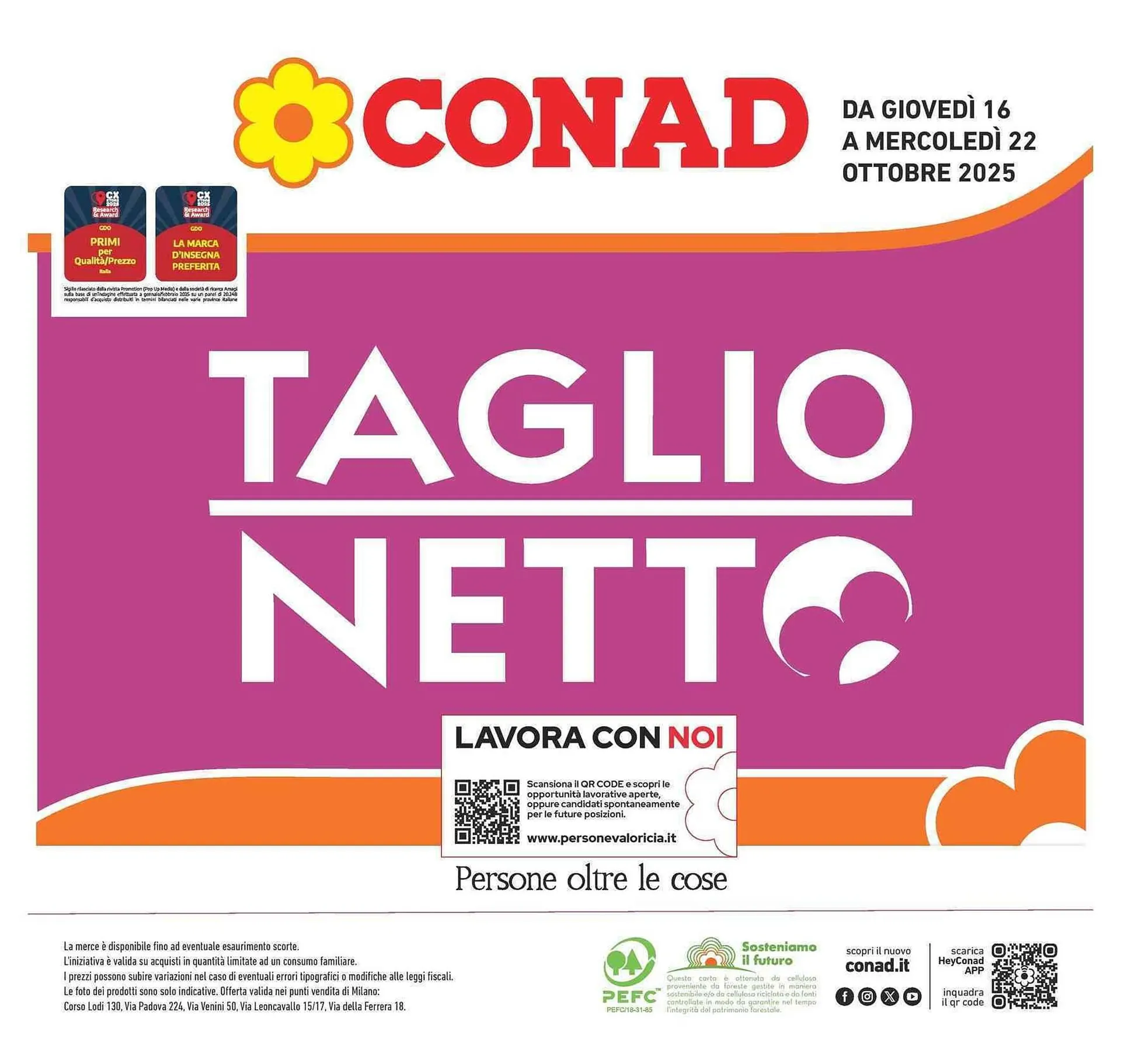 Volantino Conad da 16 ottobre a 22 ottobre di 2025 - Pagina del volantino 1