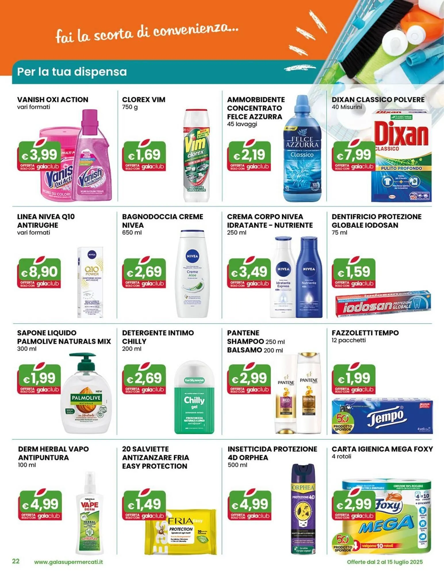 Volantino Gala Supermercati da 2 luglio a 15 luglio di 2025 - Pagina del volantino 22