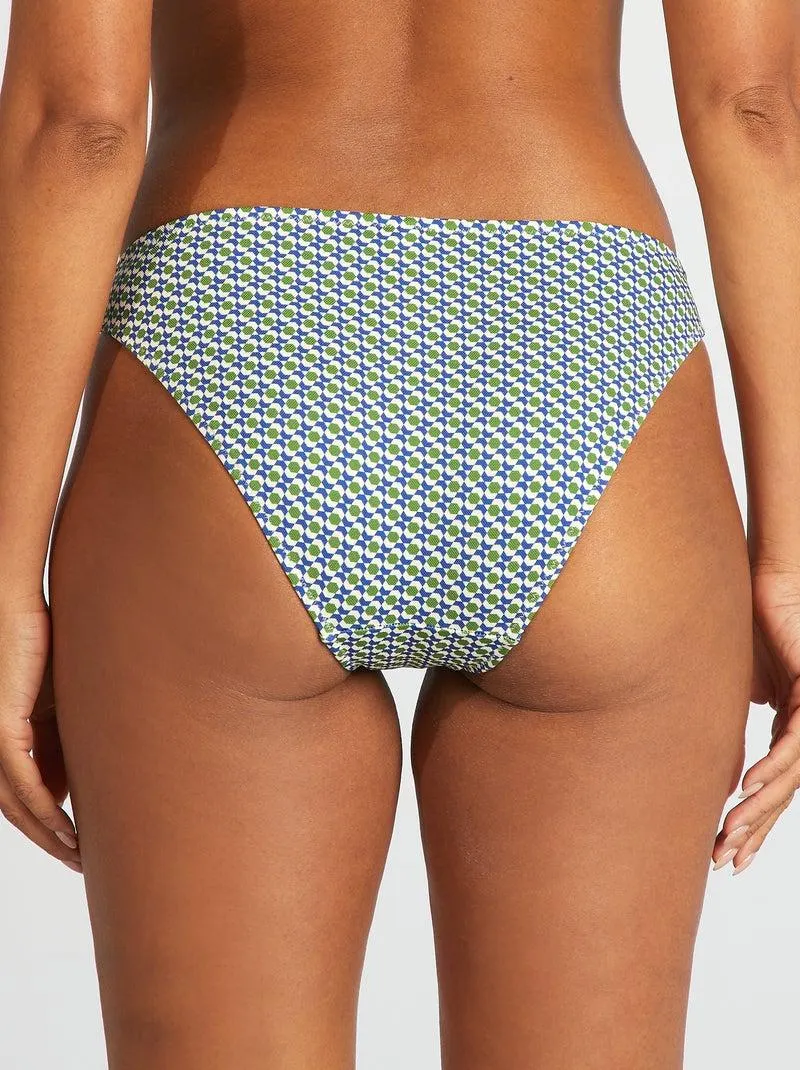 Slip bikini con stampa geometrica - BIANCO