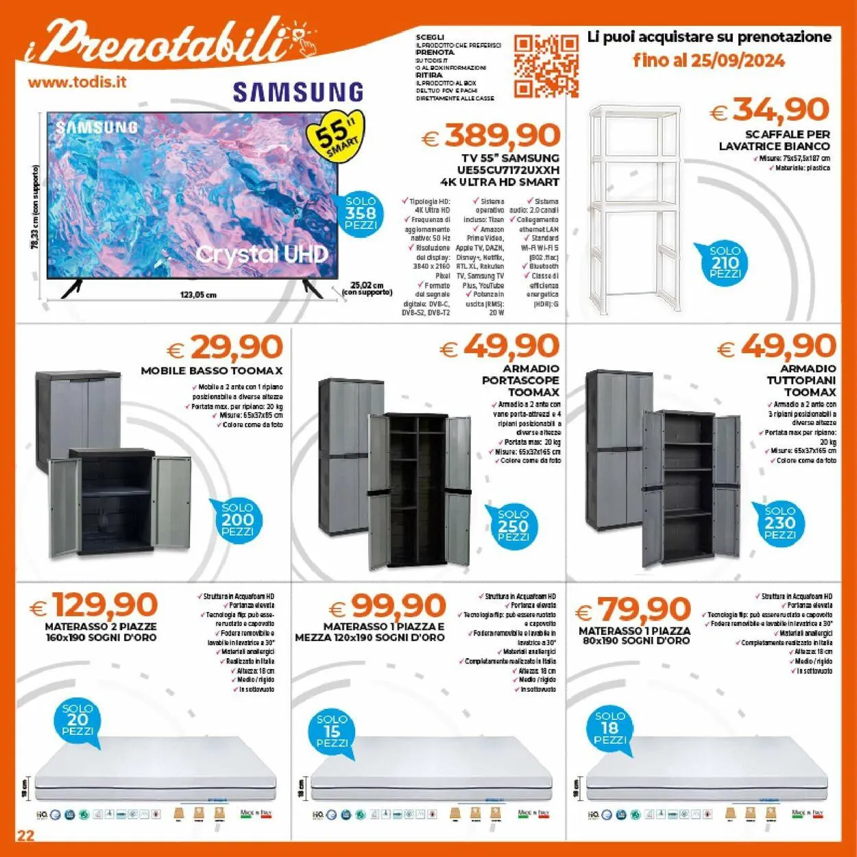 Todis Volantino attuale da 2 ottobre a 16 ottobre di 2024 - Pagina del volantino 22