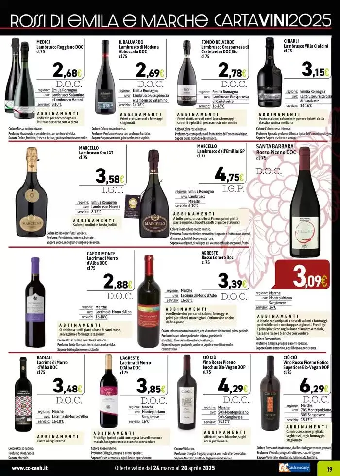 CARTA VINI 2025 da 24 marzo a 20 aprile di 2025 - Pagina del volantino 19