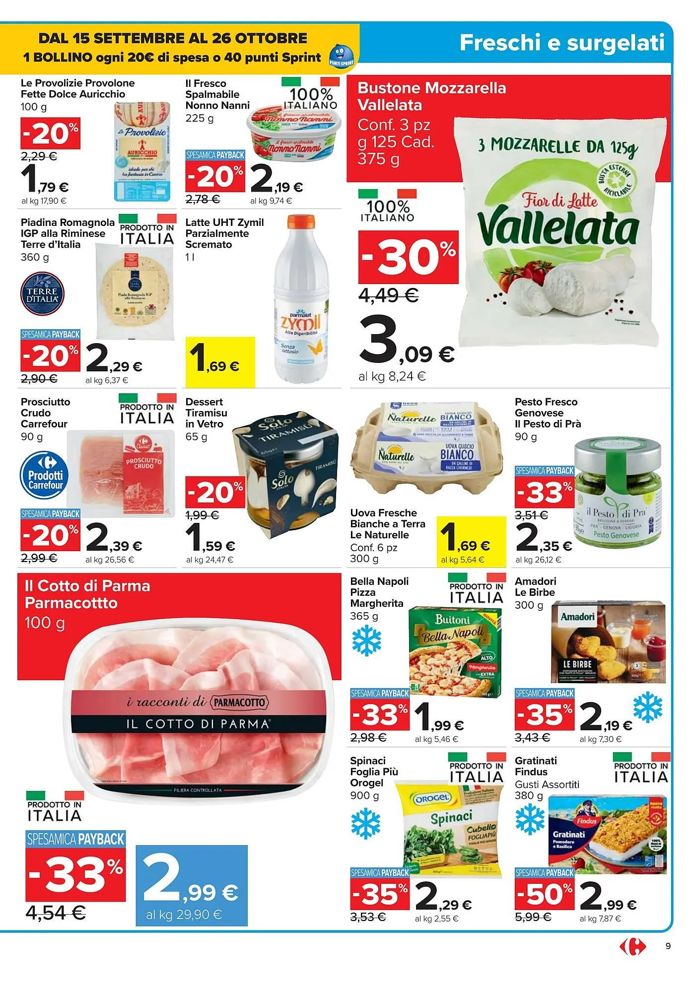 Volantino Carrefour Market da 26 settembre a 9 ottobre di 2025 - Pagina del volantino 9