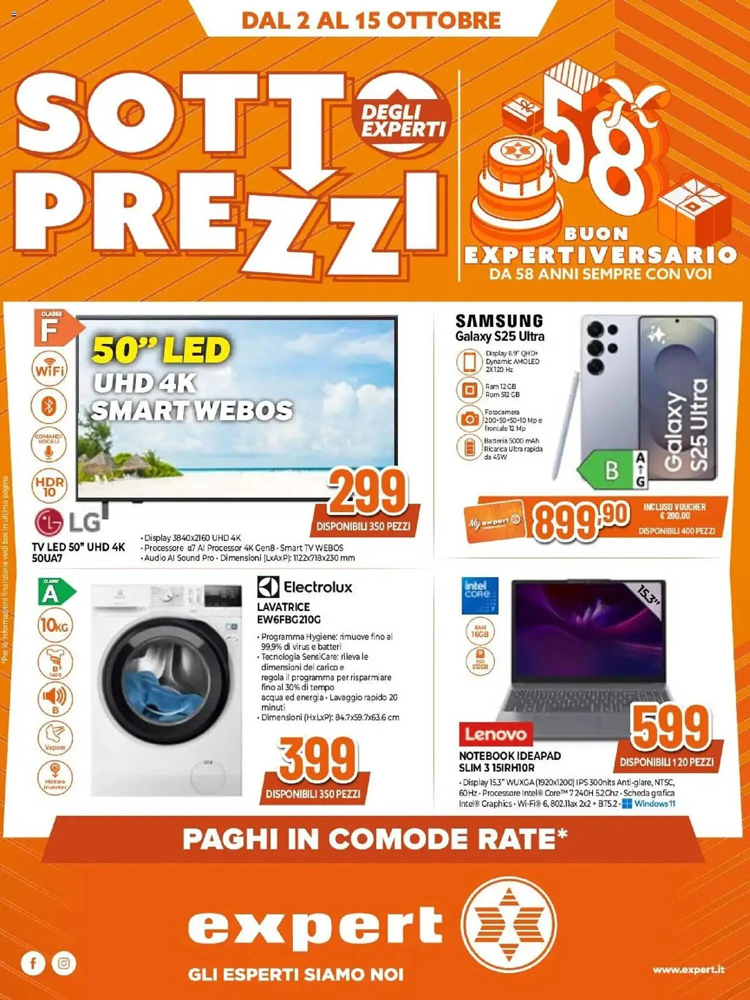 Volantino Expert da 2 ottobre a 15 ottobre di 2025 - Pagina del volantino 1