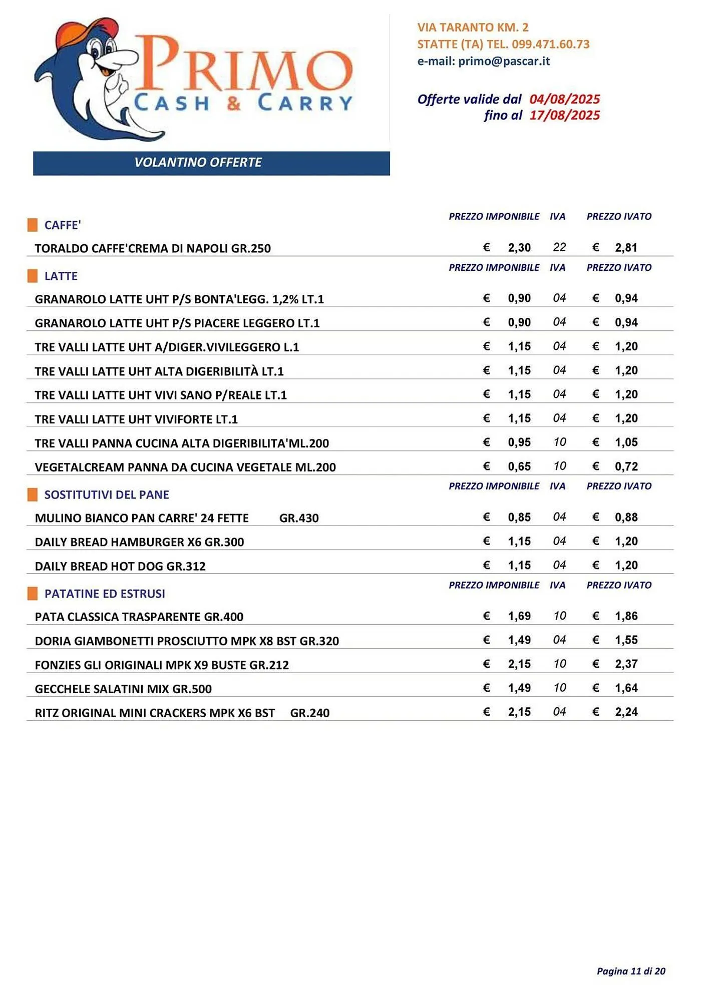 Volantino Gruppo Pascar da 4 agosto a 17 agosto di 2025 - Pagina del volantino 11