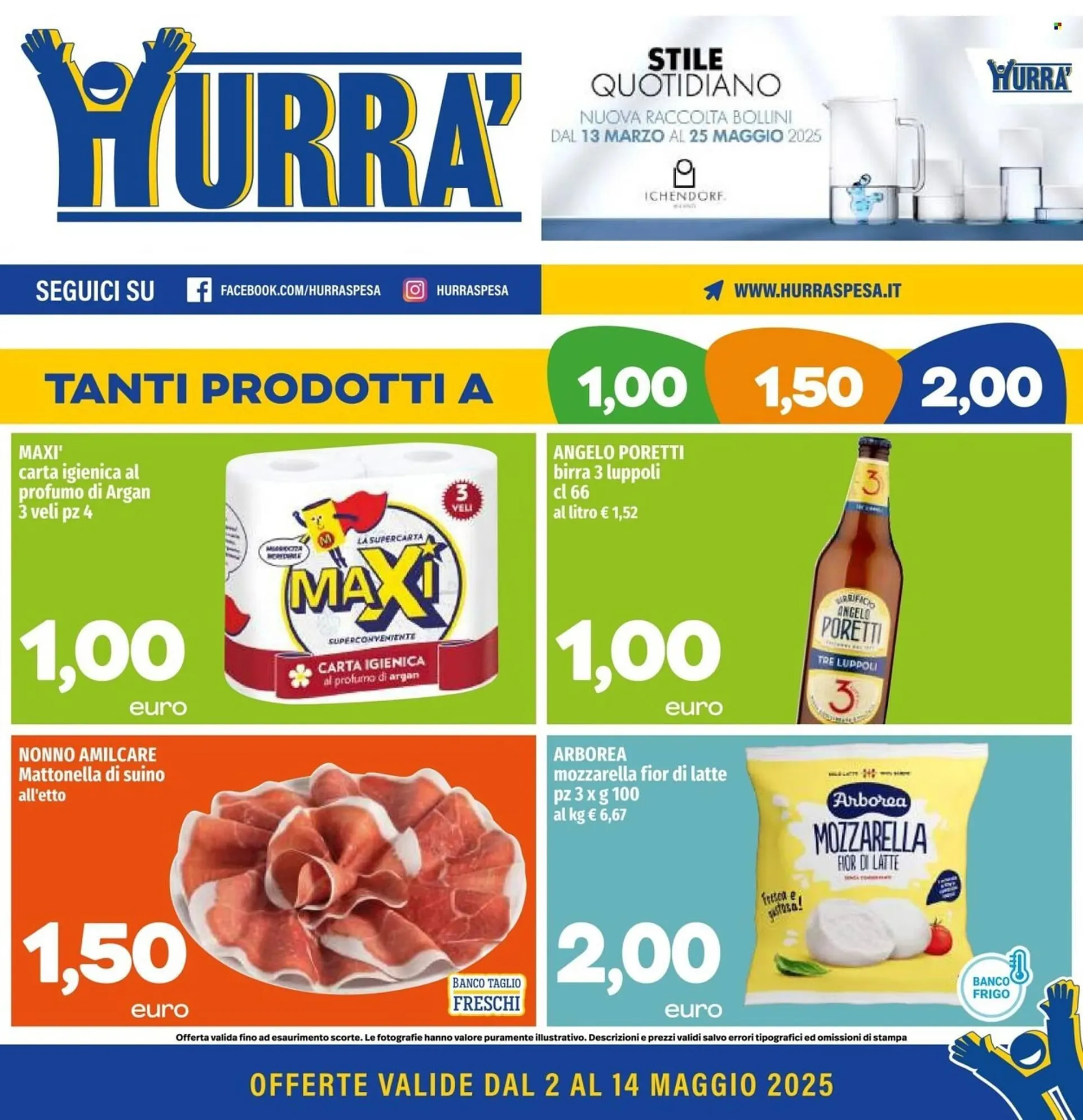 Volantino Hurrà da 2 maggio a 14 maggio di 2025 - Pagina del volantino 1