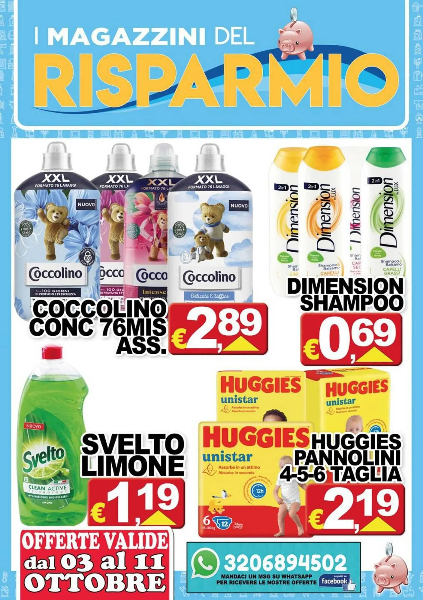 Volantino Magazzini del Risparmio da 3 ottobre a 11 ottobre di 2025 - Pagina del volantino 1