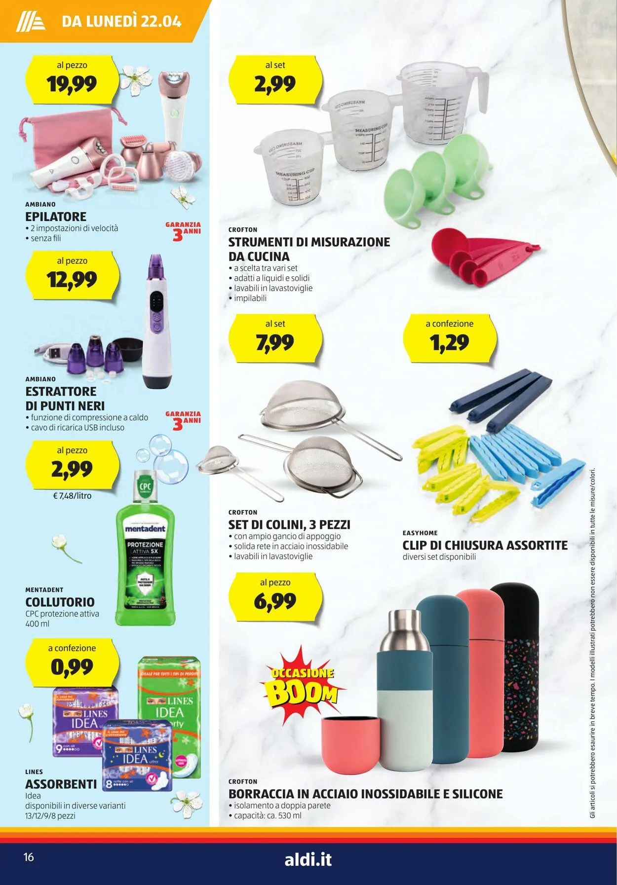 Aldi Volantino attuale da 22 aprile a 28 aprile di 2024 - Pagina del volantino 16