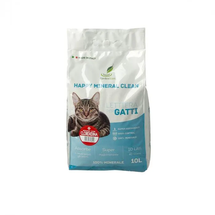 Happy Mineral Clean Clorex lettiera per gatti 10L