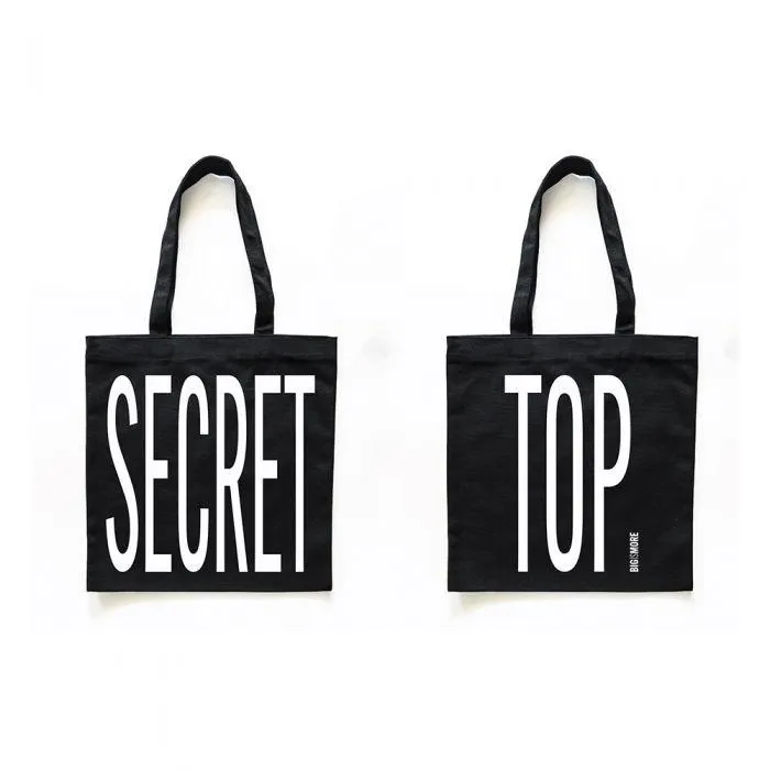 Shopping bag Top Secret, in cotone, 40x42,5cm, Bigismore