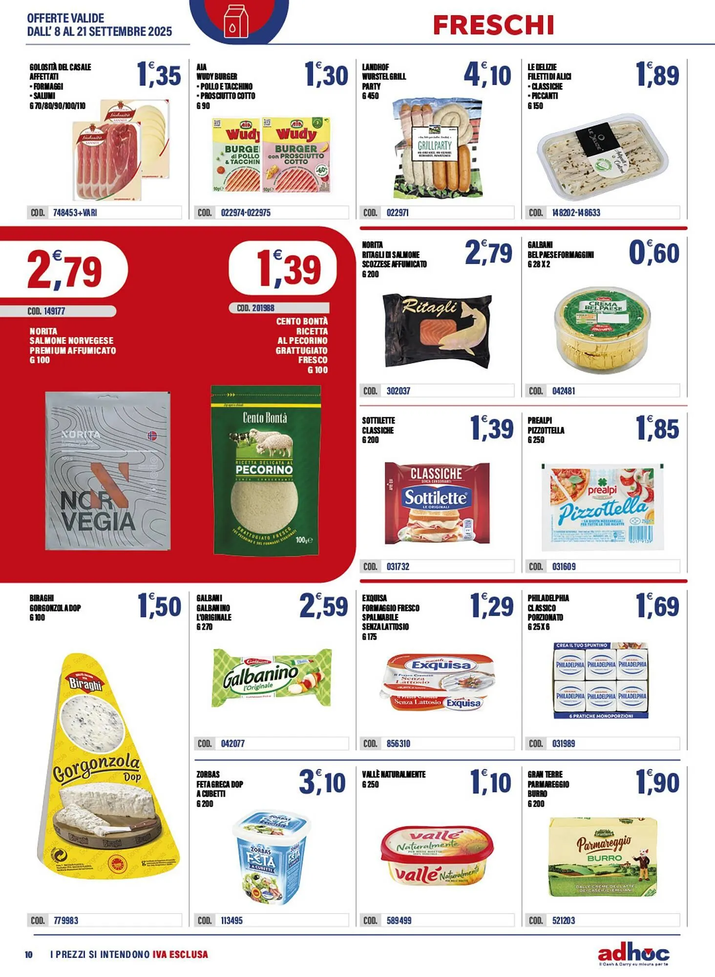 Volantino Adhoc da 8 settembre a 21 settembre di 2025 - Pagina del volantino 10