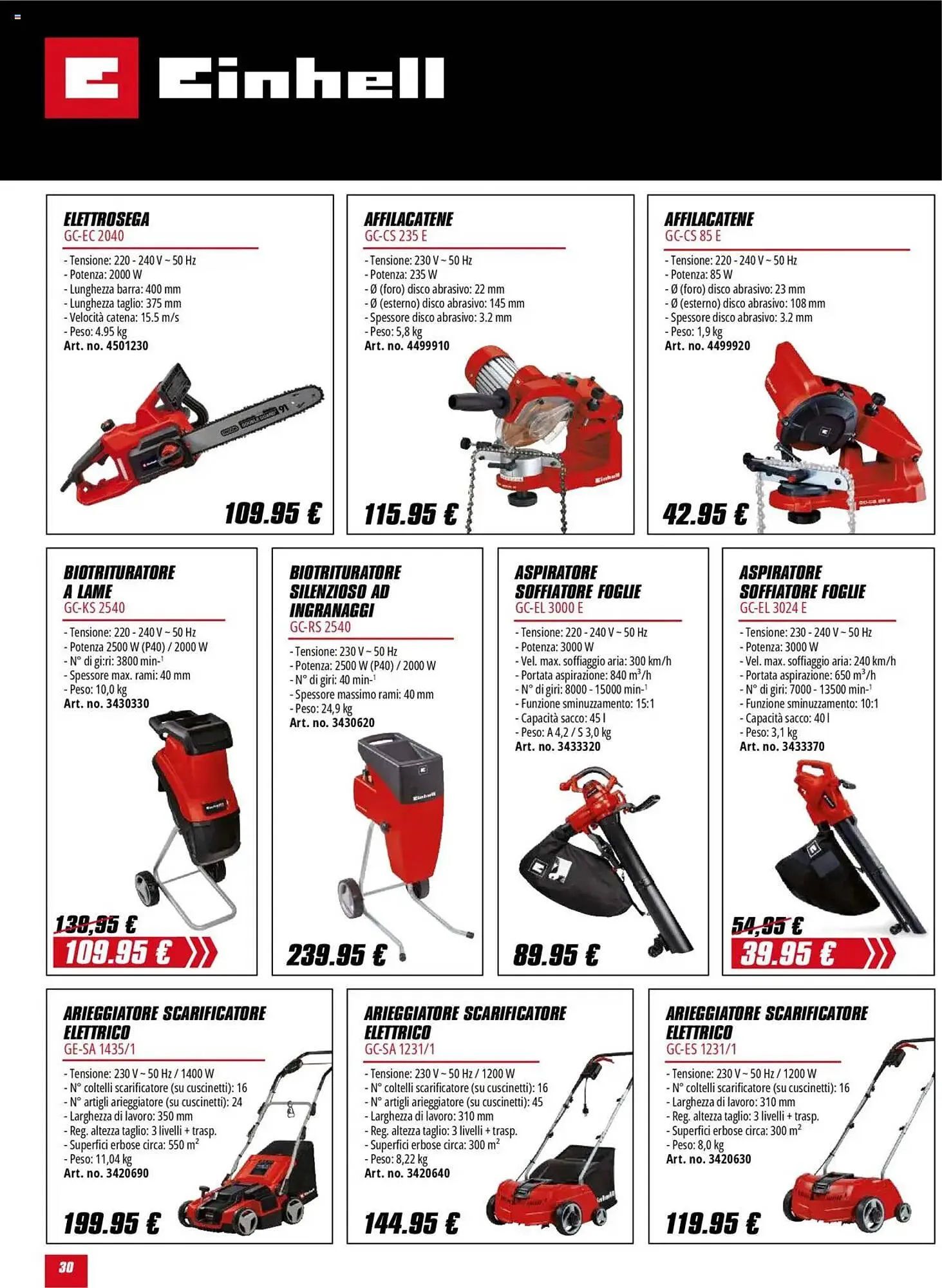 Volantino Einhell da 1 ottobre a 31 gennaio di 2026 - Pagina del volantino 30