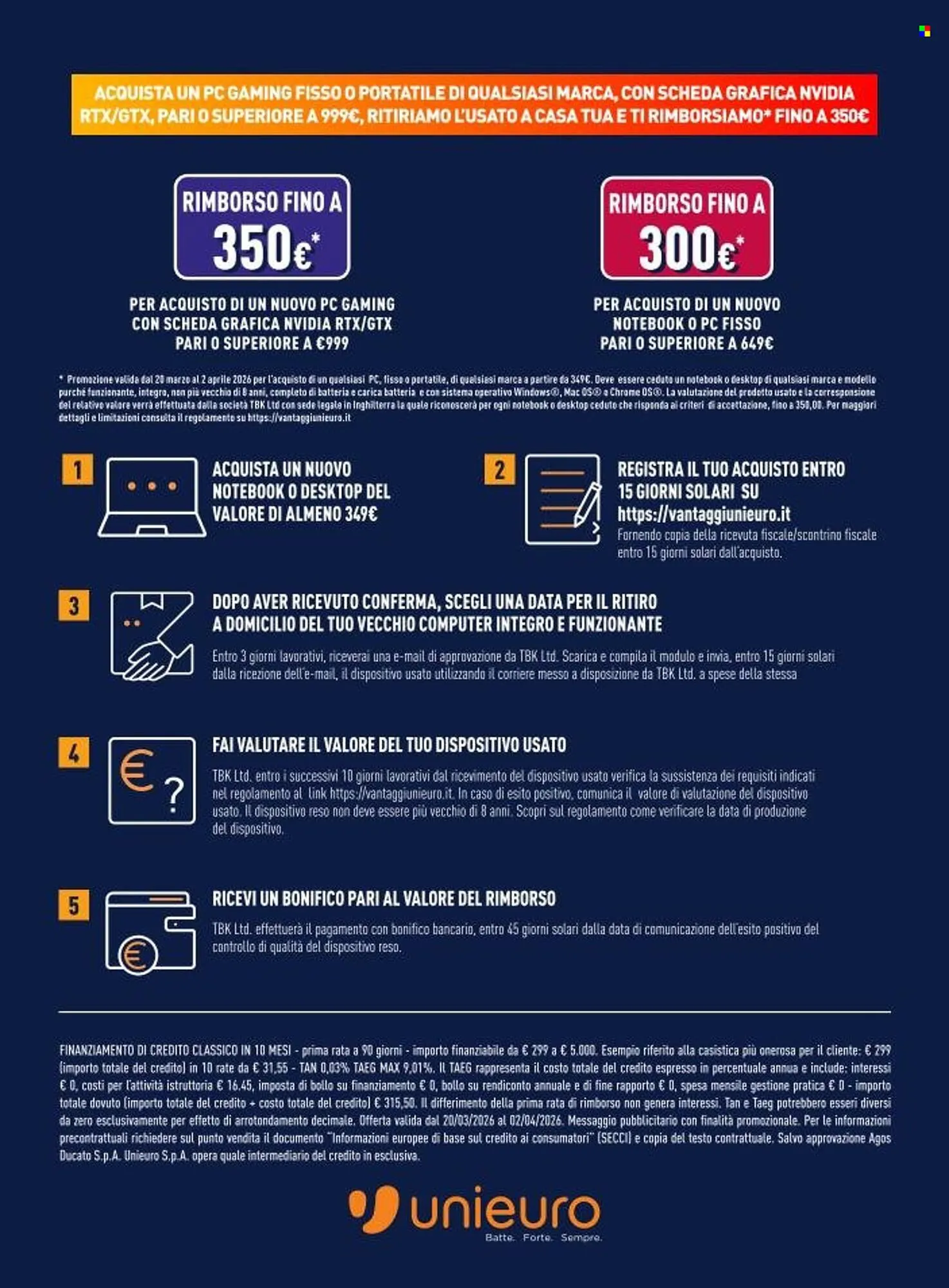 Volantino Unieuro da 20 marzo a 2 aprile di 2026 - Pagina del volantino 9