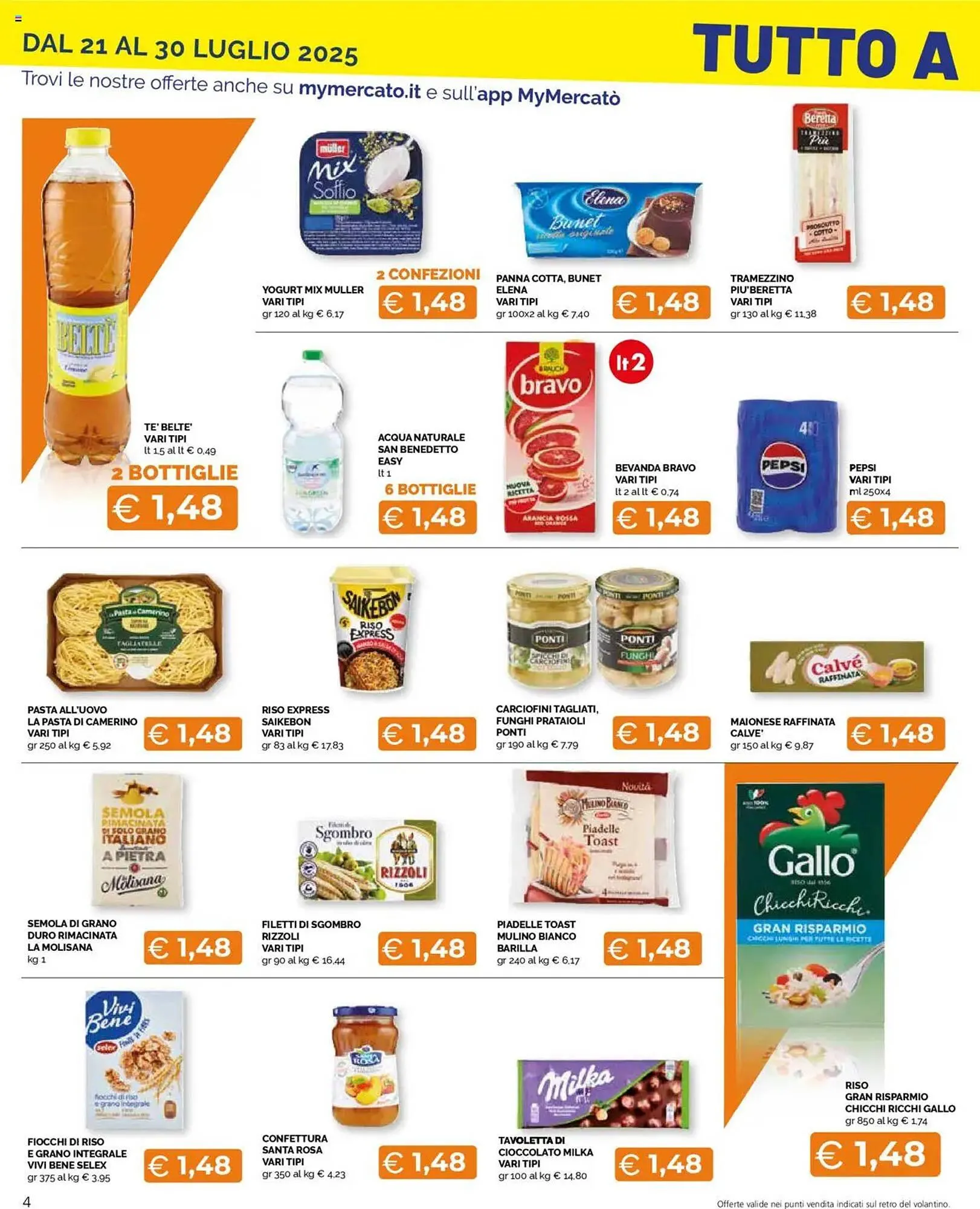 Volantino Mercatò Extra da 21 luglio a 30 luglio di 2025 - Pagina del volantino 4