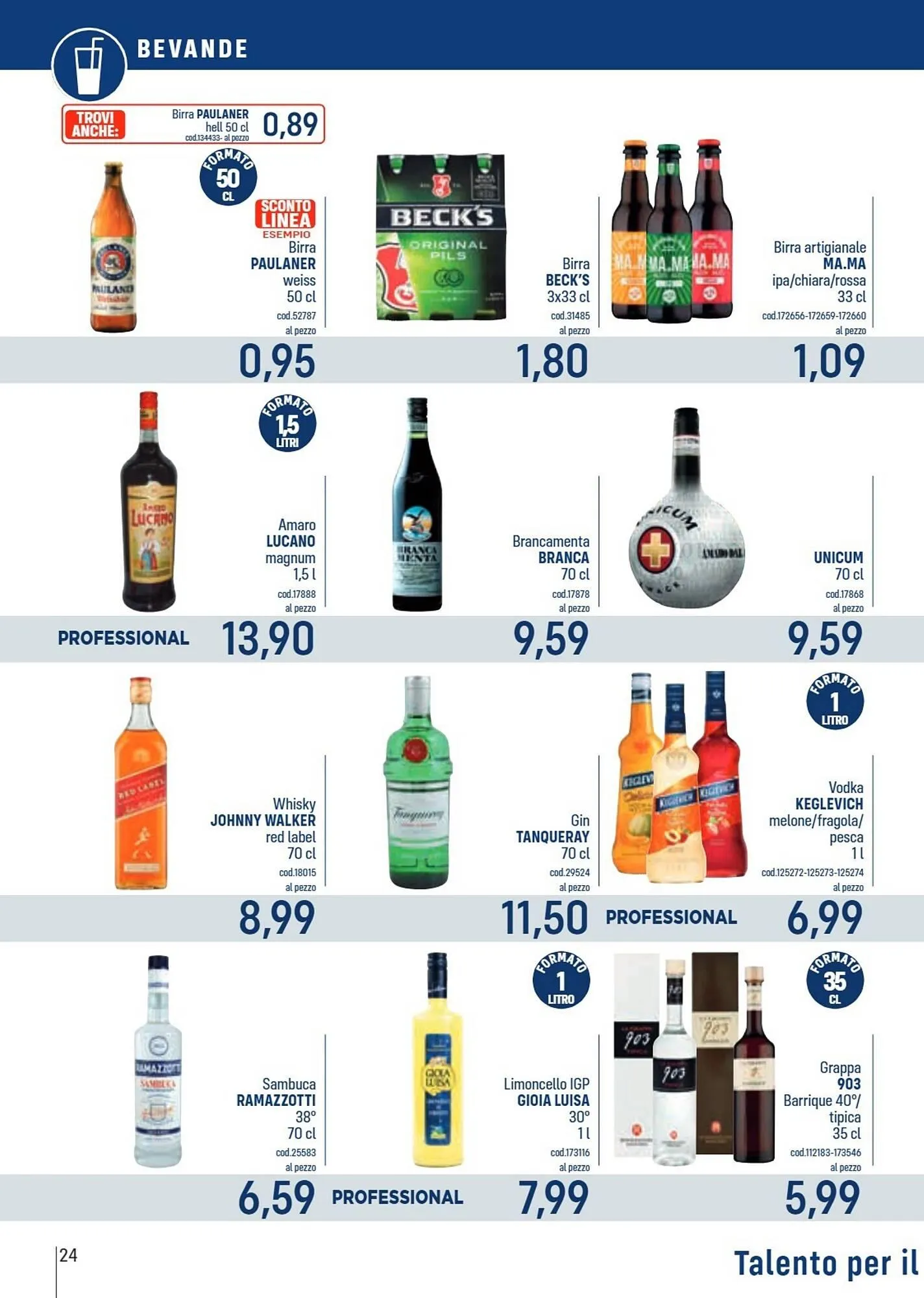 Volantino Talento Professional Store da 24 novembre a 7 dicembre di 2025 - Pagina del volantino 24