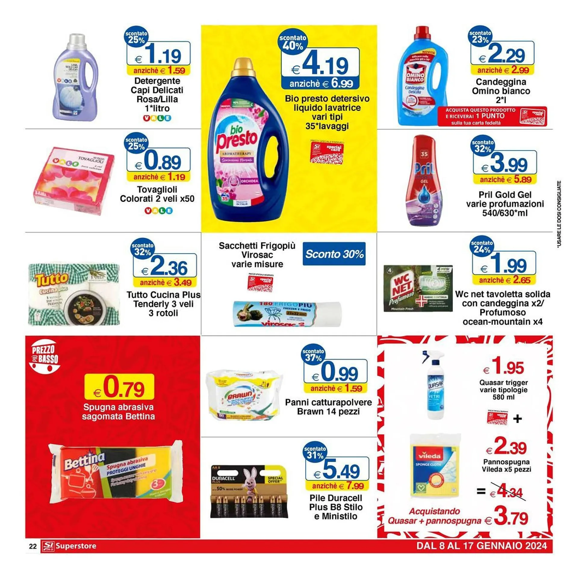 Volantino Sì con te Superstore da 8 gennaio a 17 gennaio di 2024 - Pagina del volantino 22
