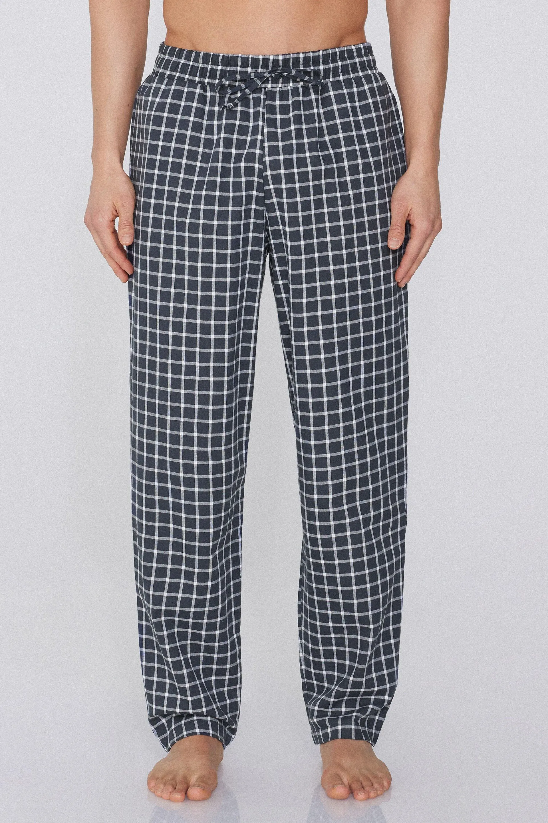 Pantalone Lungo in Tela Cotone con Tasche