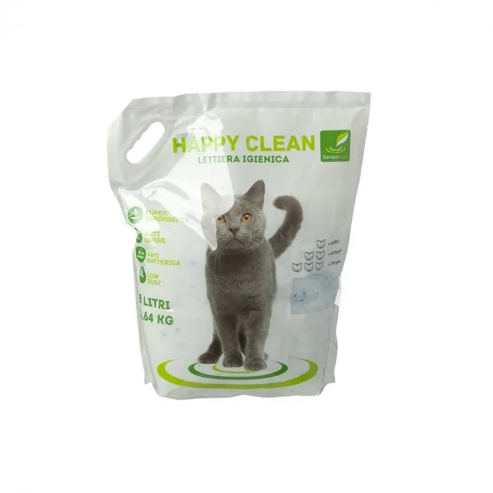Happy Clean lettiera per gatti al silicio 8L
