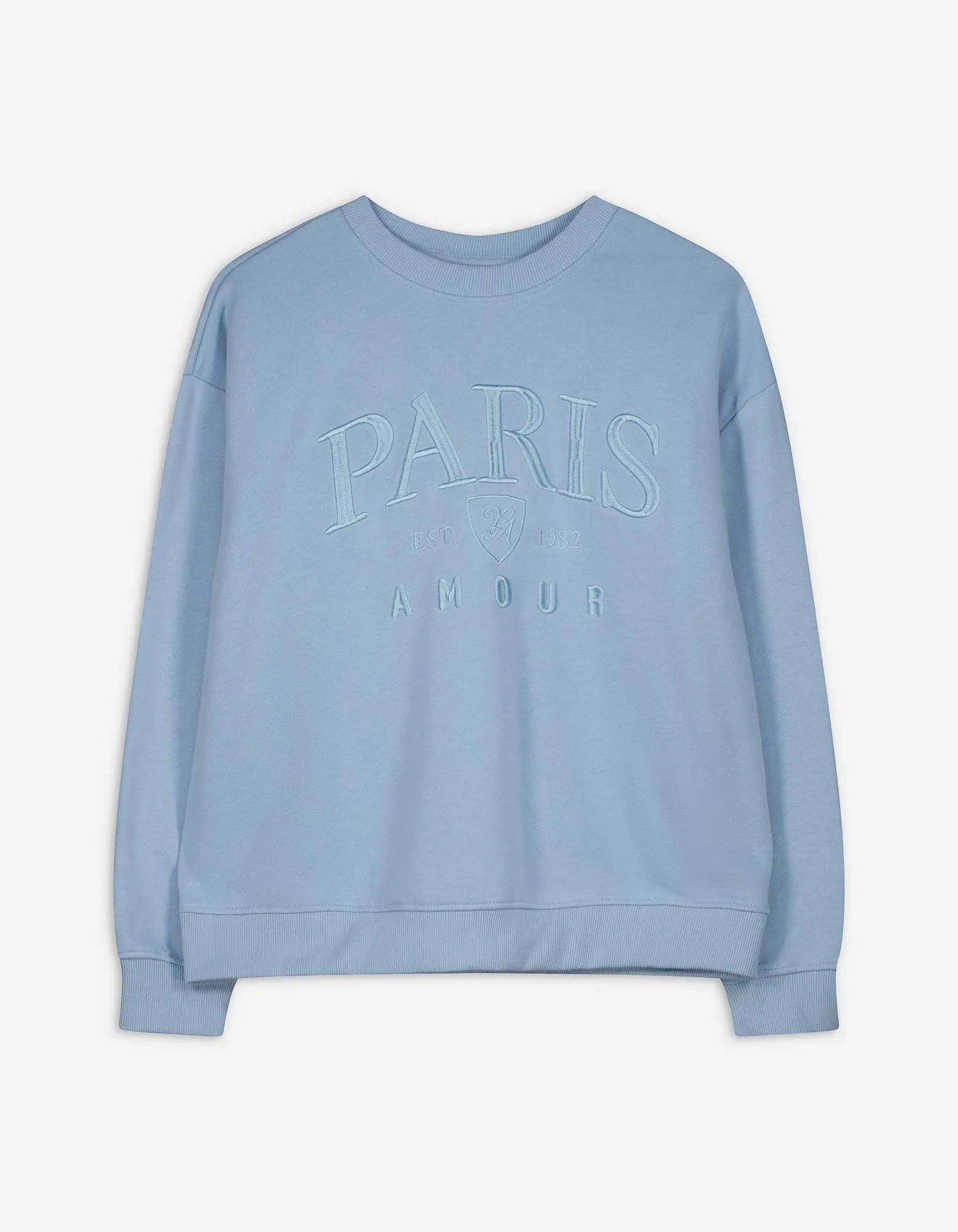 Felpa - Paris - celeste