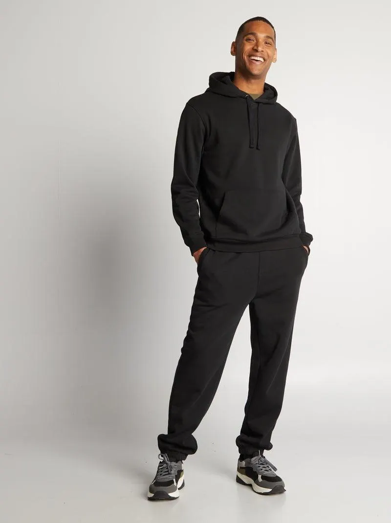 Joggers regular tinta unita - nero