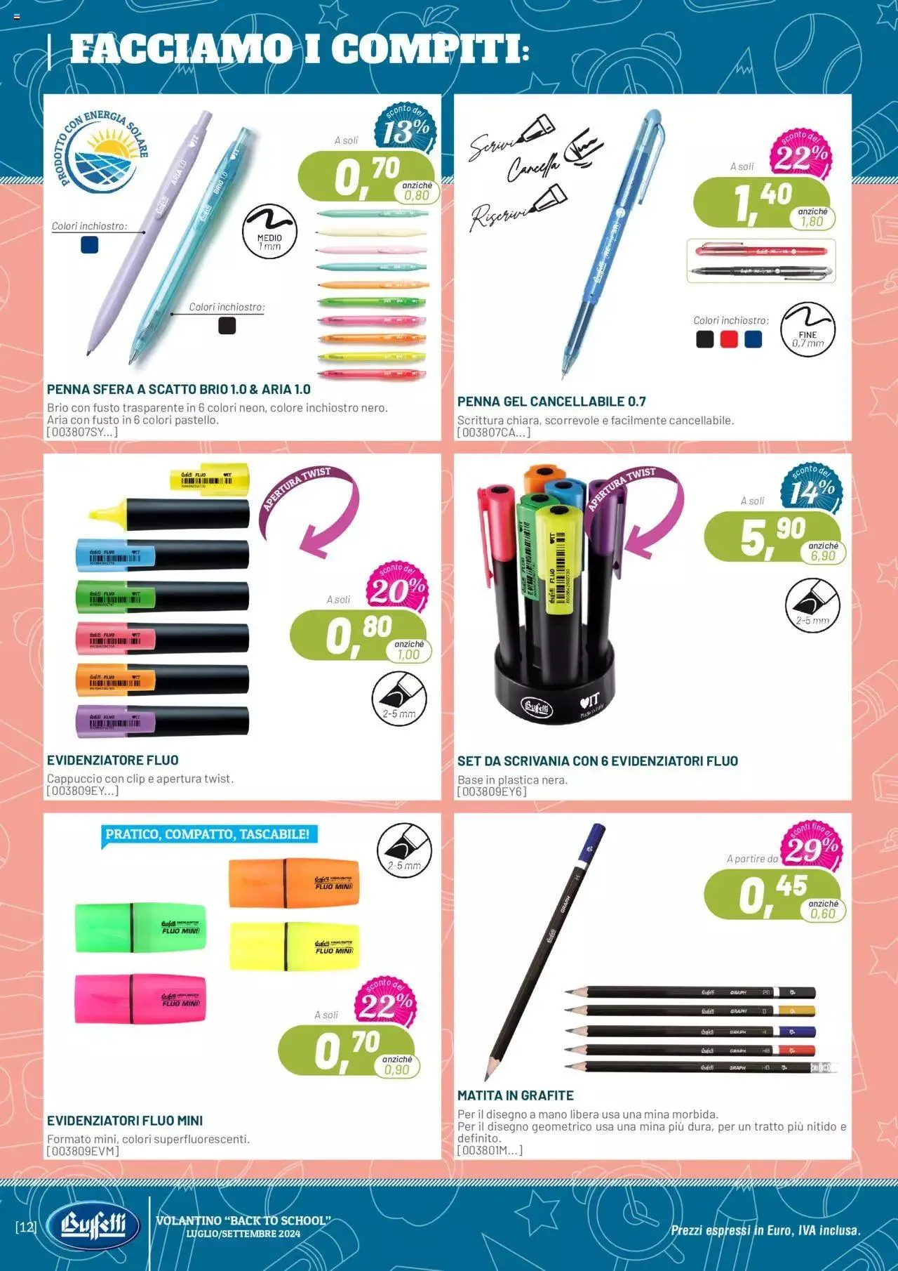 Volantino Buffetti da 1 luglio a 30 settembre di 2024 - Pagina del volantino 12