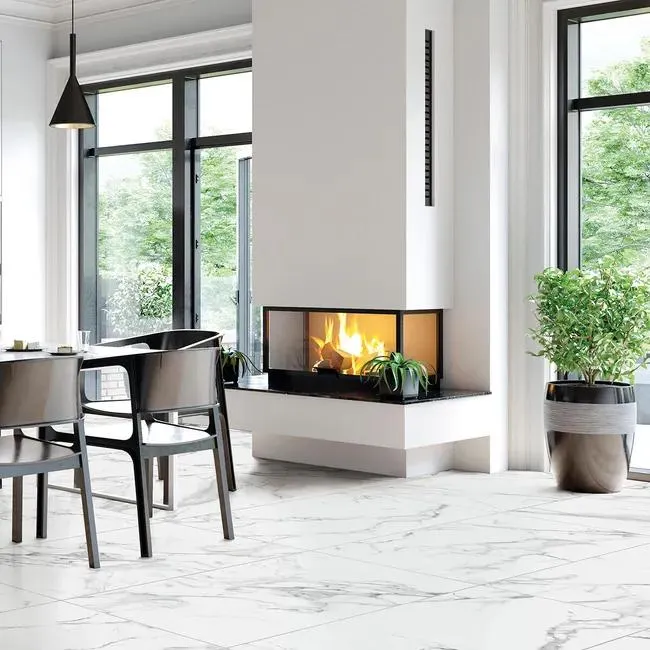 Piastrella da pavimento e rivestimento interno ed esterno rettificato Silk Marble in gres porcellanato satinato grigio 60 x 120 cm Sp. 9.2 mm traffico molto intenso (pei 5/5) 1.44 mq