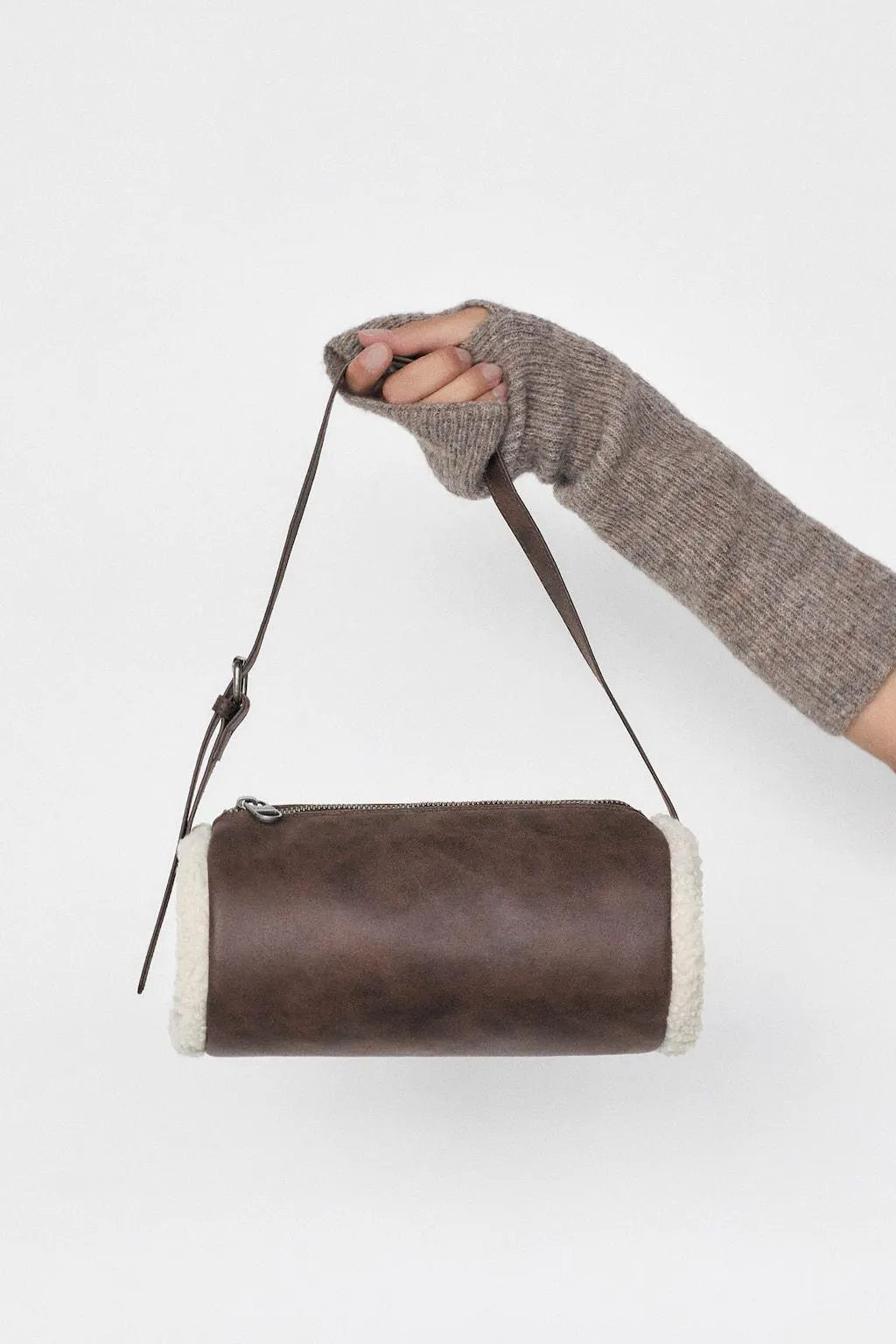 BORSA A SPALLA BOWLING PELLICCIA SINTETICA