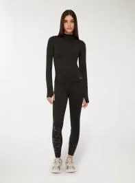 T-shirt half zip Nero